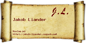 Jakob Liander névjegykártya